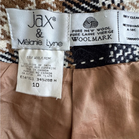 Vintage Jax & Mélanie Lyne Wool Plaid Pencil Skirt | Size 10 - Picture 3 of 5